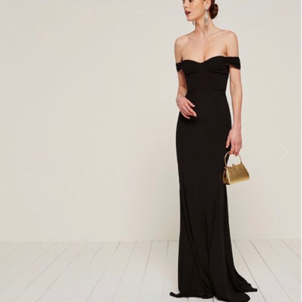 Reformation Gardner Dress Black Size 4